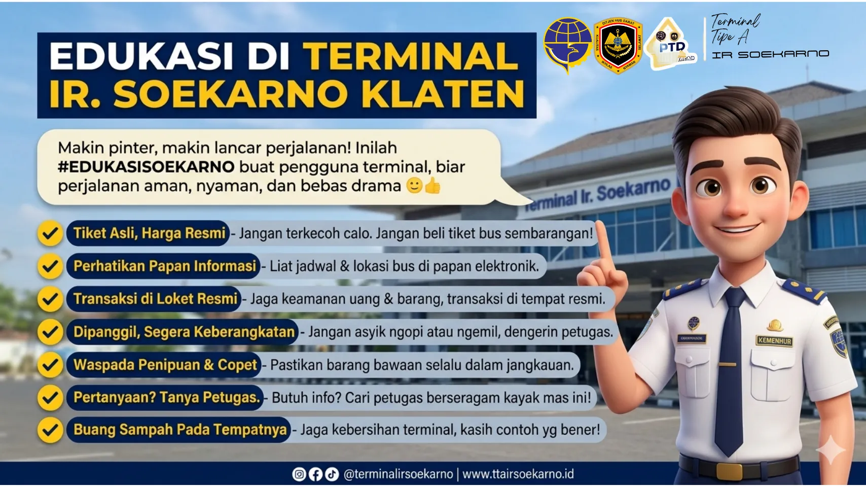 Edukasi di terminal ir soekarno klaten